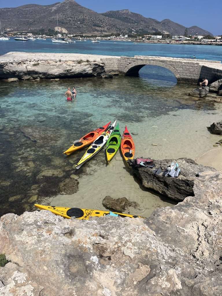 Sandy beaches in Favignana